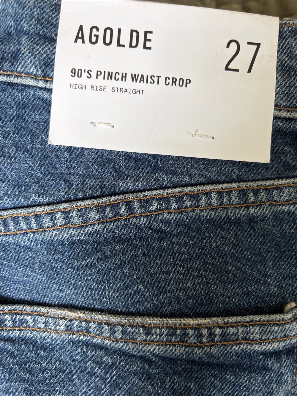 AGOLDE 90's Pinch Waist Crop Jeans in Solace size 27 high rise straight leg - Picture 6 of 12